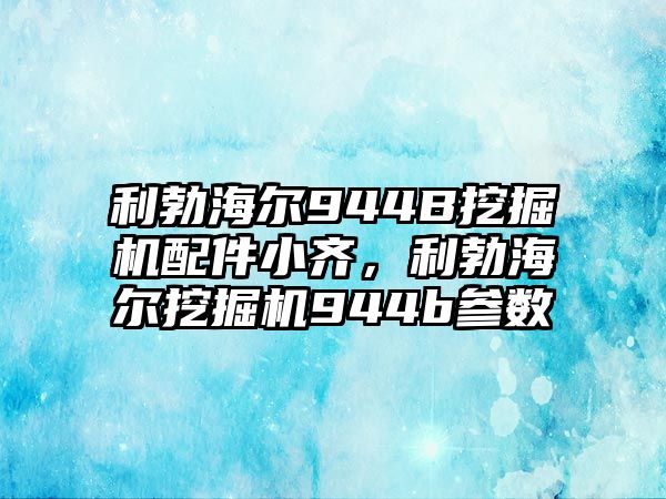 利勃海爾944B挖掘機配件小齊，利勃海爾挖掘機944b參數