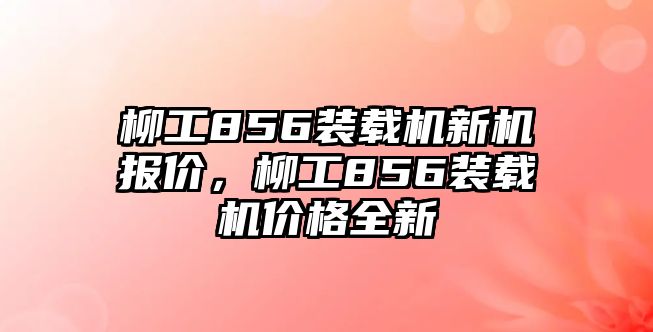 柳工856裝載機(jī)新機(jī)報(bào)價(jià)，柳工856裝載機(jī)價(jià)格全新